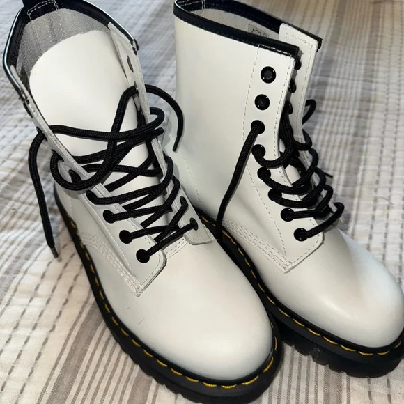 Dr. Martens | Shoes | Dr Martens White Combat Boots With 